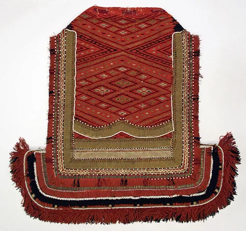 Fringed apron of unusual shape from Macedonia 19th century