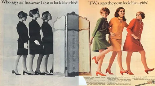 Cabin crew fashion throughout time