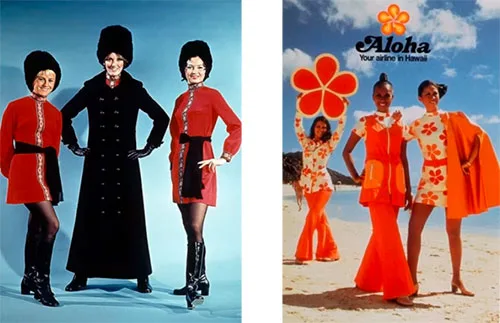 Cabin crew fashion throughout time
