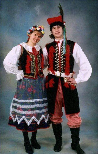 Traditional clothing of Poland. Krakovian folk dress