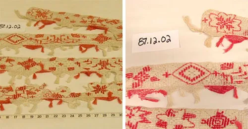 Swedish traditional embroidered lace border