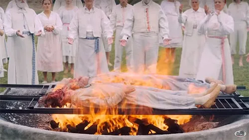 Movie costumes in folk horror film Midsommar