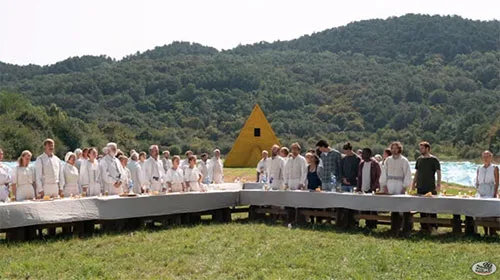 Movie costumes in folk horror film Midsommar