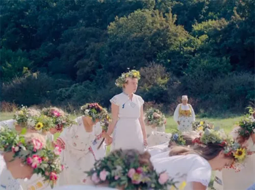 Movie costumes in folk horror film Midsommar