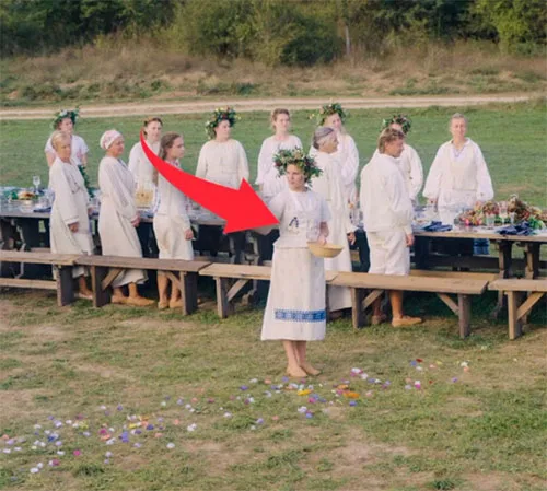 Movie costumes in folk horror film Midsommar