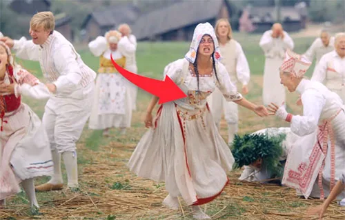Movie costumes in folk horror film Midsommar