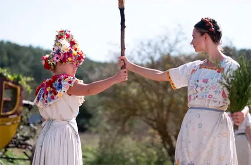 Movie costumes in folk horror film Midsommar