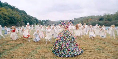 Movie costumes in folk horror film Midsommar