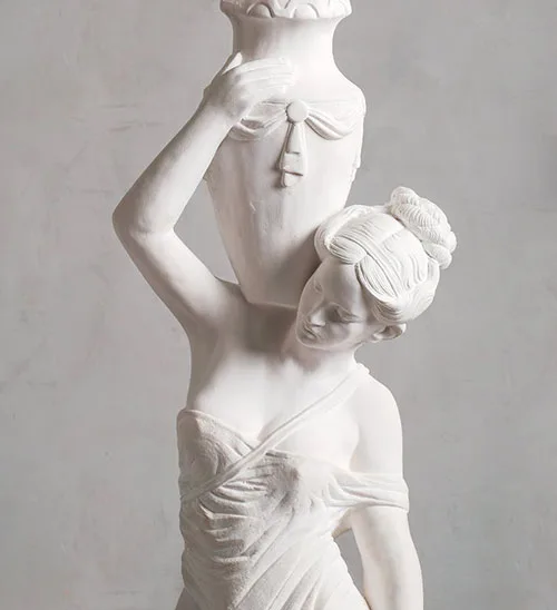 Empire clothing style. 18th-century people wanted to resemble ancient statues