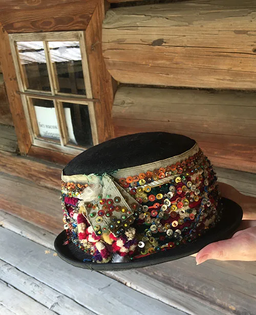 Krysania – fancy traditional felt hat of Hutsuls in Carpathian Ukraine