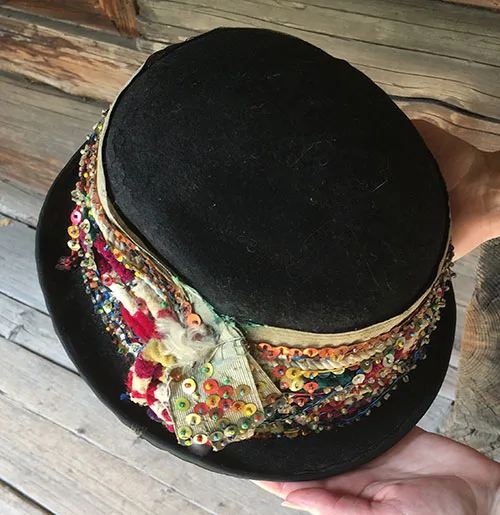 Krysania – fancy traditional felt hat of Hutsuls in Carpathian Ukraine