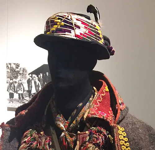 Krysania – fancy traditional felt hat of Hutsuls in Carpathian Ukraine