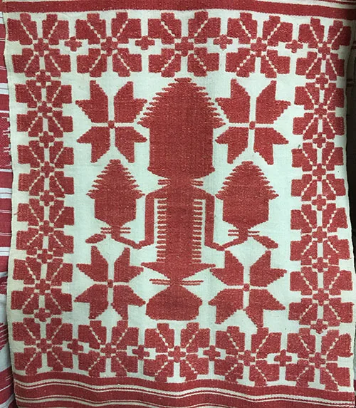 hand-woven ceremonial towel from northern Ukraine