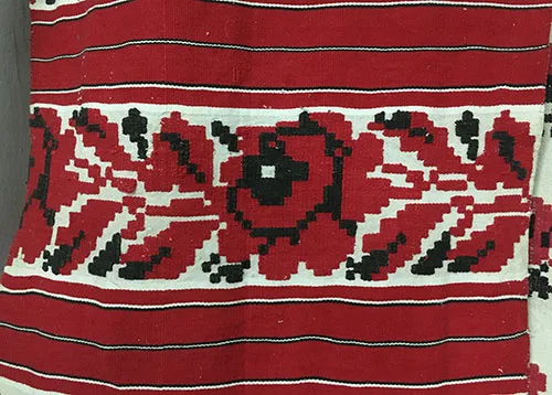 hand-woven ceremonial towel from northern Ukraine