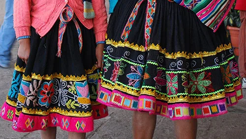 Peruvian pollera skirt