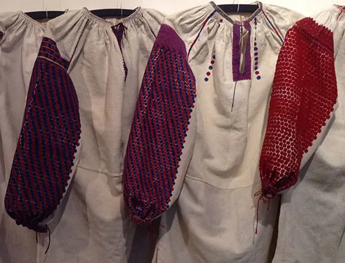 Colorful stitching on women’s shirts from Ukraine