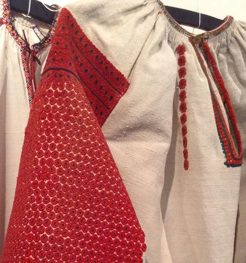 Colorful stitching on women’s shirts from Ukraine