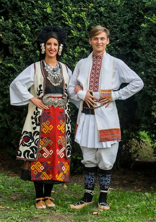 Serbian traditional double-knit socks