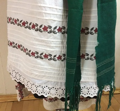 cotton apron from Western Ukraine early 20th century