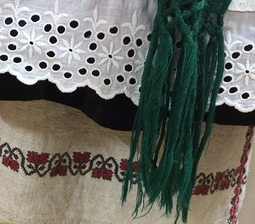 cotton apron from Western Ukraine early 20th century