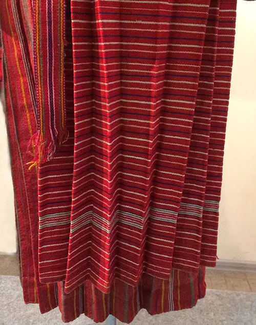 Pleated woven apron from Northern Ukraine
