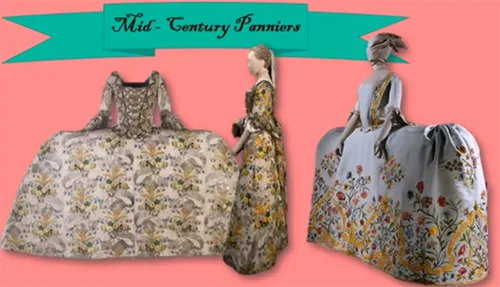 Panniers or side hoops underwear from 17th and 18th centuries