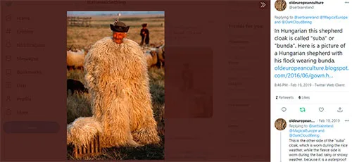 Hungarian sheepskin cloak Bunda – bizarre-looking but so cozy and warm