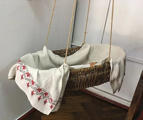 Ukrainian vintage cradle beginning of 20th century