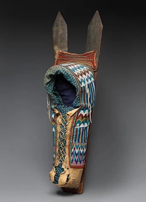 Native American Kiowa cradleboard 1875