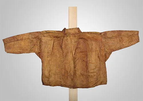 Aleut fishskin kid’s jacket from the 1880s stored in The Seweryn Udziela Ethnographic Museum in Kraków Poland