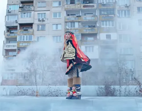 stage costumes in Rita Ora x Imanbek Bang music video