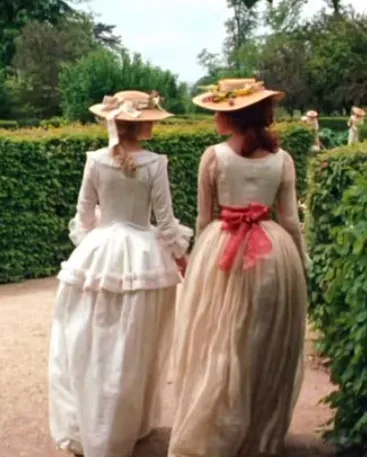 Stage costumes in Marie Antoinette historical drama movie