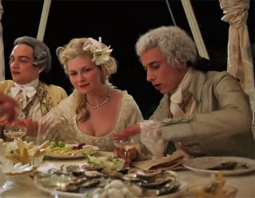 Stage costumes in Marie Antoinette historical drama movie