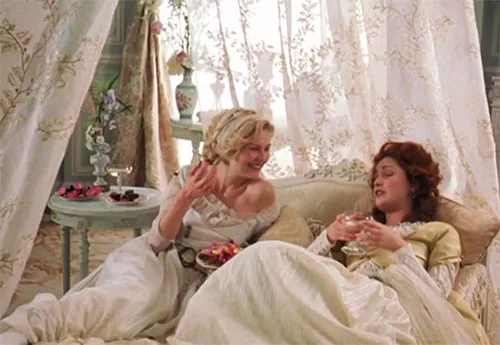 Stage costumes in Marie Antoinette historical drama movie