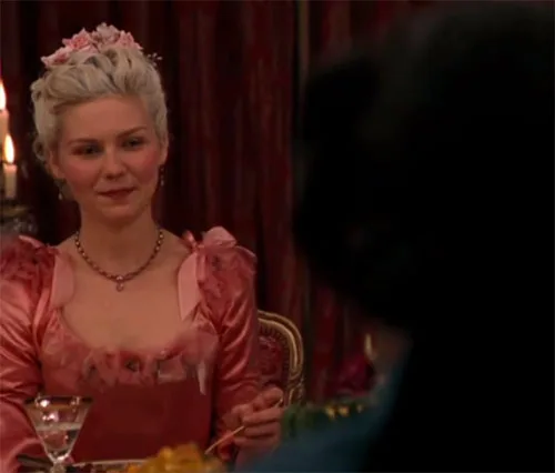 Movie costumes in Marie Antoinette historical drama film