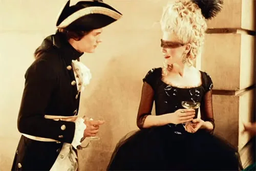 Movie costumes in Marie Antoinette historical drama film
