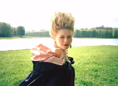 Movie costumes in Marie Antoinette historical drama film