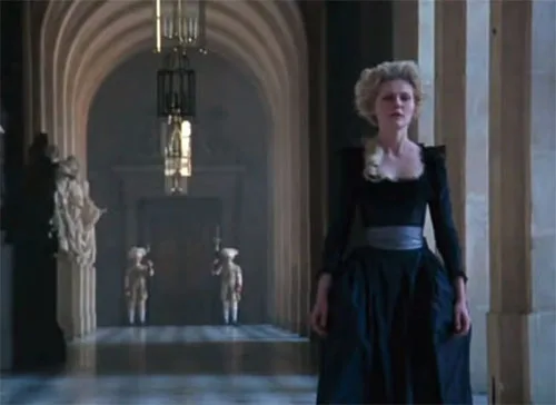 Movie costumes in Marie Antoinette historical drama film