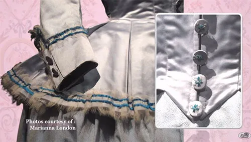 Movie costumes in Marie Antoinette historical drama film