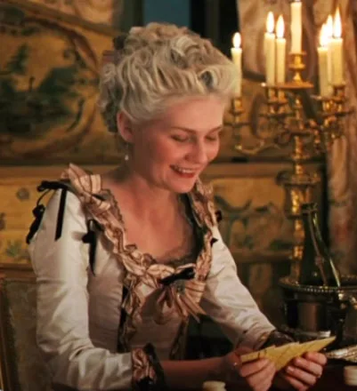 Movie costumes in Marie Antoinette historical drama film