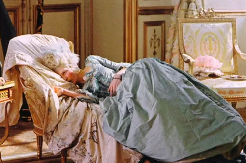 Movie costumes in Marie Antoinette historical drama film
