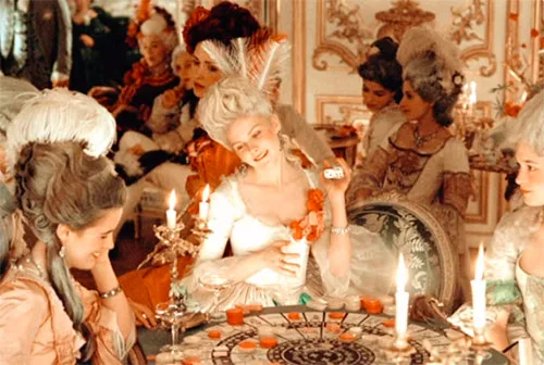 Stage costumes in Marie Antoinette historical drama film