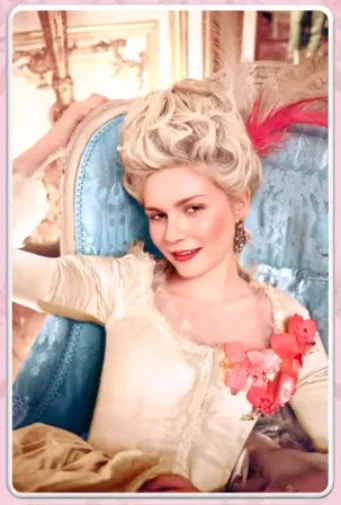 Movie costumes in Marie Antoinette historical drama film