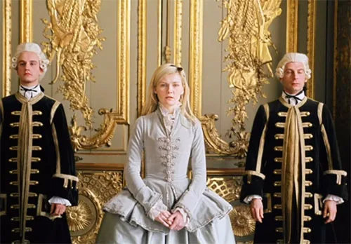 Stage costumes in Marie Antoinette historical drama film
