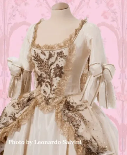 Movie costumes in Marie Antoinette historical drama film
