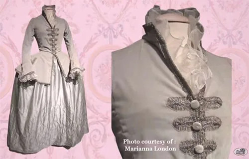 Stage costumes in Marie Antoinette historical drama film