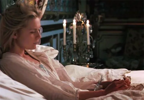 Movie costumes in Marie Antoinette historical drama film
