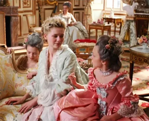 Stage costumes in Marie Antoinette historical drama film