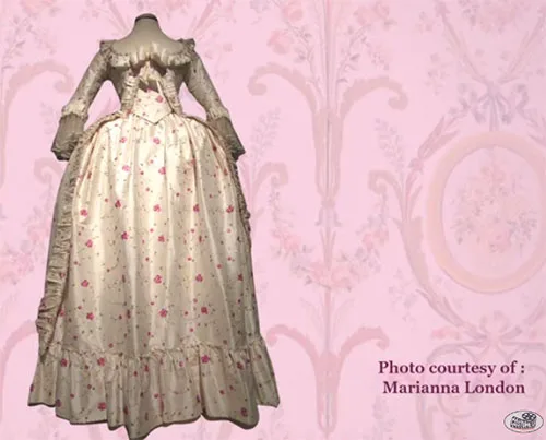 Stage costumes in Marie Antoinette historical drama film