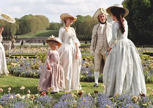 Stage costumes in Marie Antoinette historical drama movie
